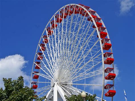 Wheels of chicago - Navy Pier is also famous for its Ferris wheel, which was based on the original Ferris wheel, which opened in Chicago in 1893. In 2016, the Centennial Wheel debuted — in honor of Navy Pier’s 100th anniversary — which towers over the Pier at 200 feet with enclosed, climate-controlled gondolas. Today, the Centennial Wheel stands as an iconic ...